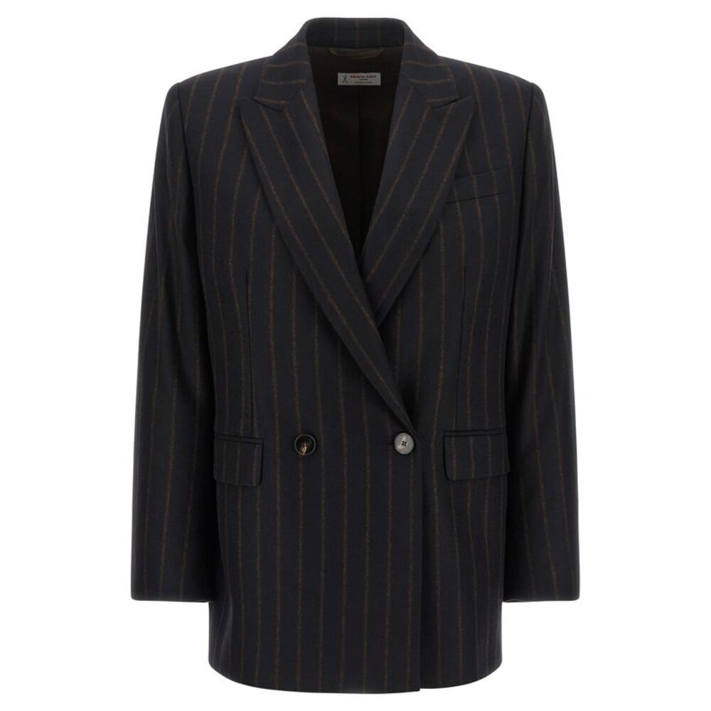 Alberto Biani Women Pinstripe Flannel Blazer